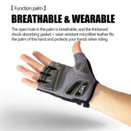 Novo Meio-Dedo Homens E Mulheres Ciclismo Luvas Silicone Líquido Absorvente de Choque Respirável Sports Bike Fitness Luvas - Image 2