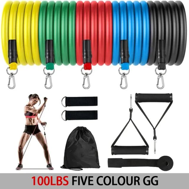 Faixas de Resistência Portáteis para Fitness - Treinamento Completo 1.2m
