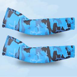 Capa de manga de braço camuflada para esportes, basquete, ciclismo, corrida, pesca, aquecedor de braço, proteção solar UV, manguito, verão, 1 par - Image 2