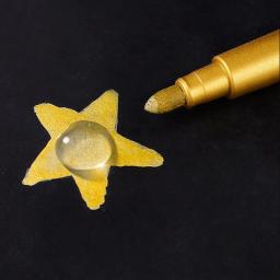 Gold Silver Color Maker Pen Craft Pen DIY Impermeável Paint Pen Sign Mark Metal Pen Greeting Card Caligrafia Highlight Maker Pen - Image 4