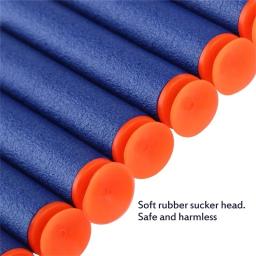 Blue Sucker Head Bullets para Nerf N-strike Elite Series Blasters, Espuma EVA, Refill Dardos, Kids Toy Guns Acessórios, 7,2 cm, 100Pcs - Image 4