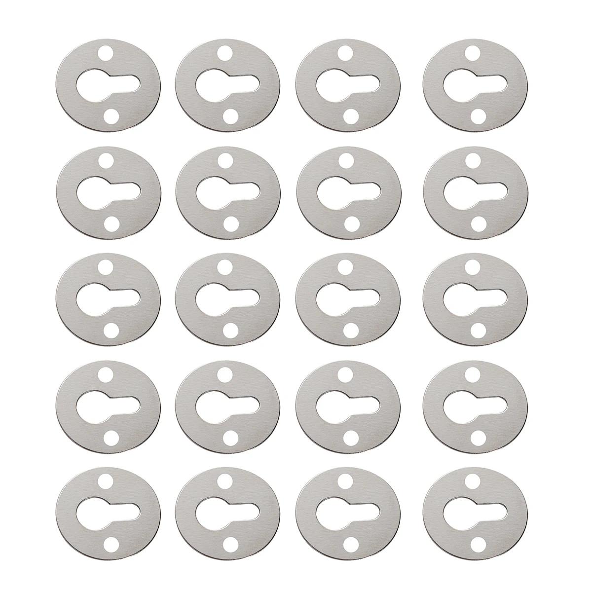 Round Metal Keyhole cabide para imagem, pendurado ganchos para pintura a óleo Frame, suporte da foto, prateleira espelho suportes, fixadores, 20PCs, 23mm - Image 1
