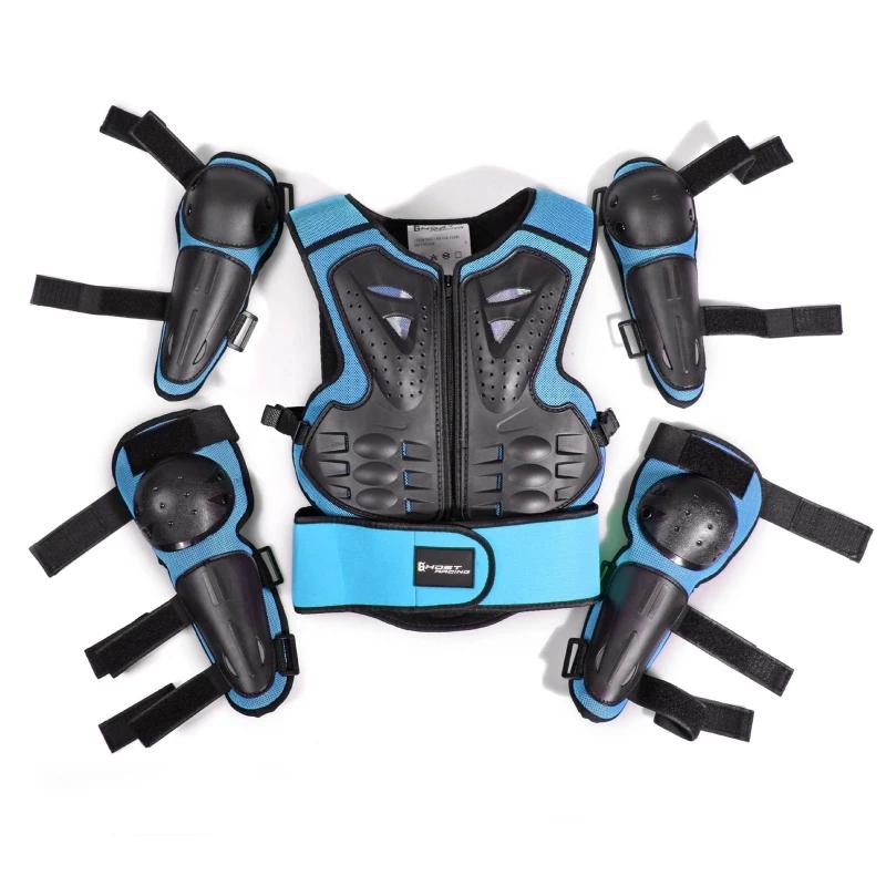 Crianças armadura corpo peito coluna para proteção esportes skate esqui colete protetor um transporte da gota - Image 1