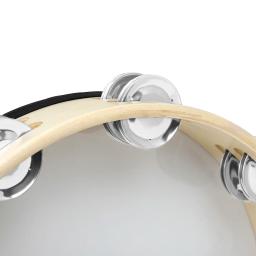 Pedaço de sino de mão pandeiro duplo infantil, percussão Orff, instrumentos musicais, presentes infantis, 10" - Image 3