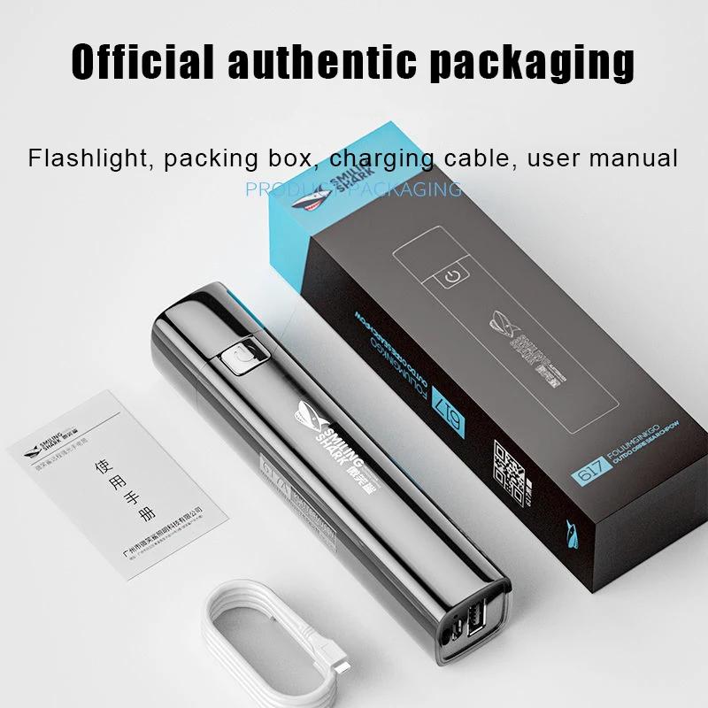 Usb recarregável led lanterna 2 em 1 9990000lm super brilhante mini led torch & power bank para equitação ao ar livre acampamento caça - Image 1