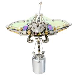 Kits de construção 3D Devil Fish para adultos e crianças, quebra-cabeças modelo metálico, Steampunk, Manta Ray mecânico, DIY Assemble Toy - Image 2