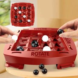 Jogo de pista de xadrez lógico brinquedo educativo, jogo de xadrez de pista, jogo de quatro em uma fileira, mesa divertida 2 jogadores conjunto de jogo de tabuleiro de quebra-cabeça - Image 2