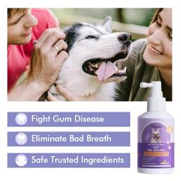 Dog and Cat Tooth Cleaner Spray, Desodorante de Refrescamento da Respiração, Pet Boca Spray, Mantenha a respiração fresca, 50ml - Image 2