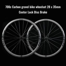 Conjunto de rodas de carbono ultraleve 700c, jantes de freio a disco, cascalho, ciclismo de estrada, bloqueio central, conjunto de rodas de fibra de carbono, roda de disco - Image 5