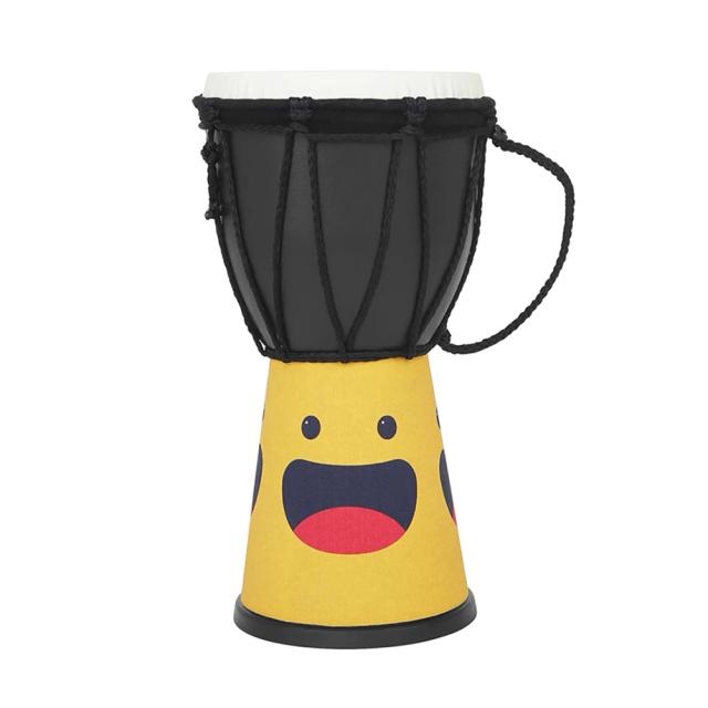 Tamborim Africano Amarelo para Crianças e Iniciantes - Instrumento de Percussão 4" Ideal para Ensino e Atacado