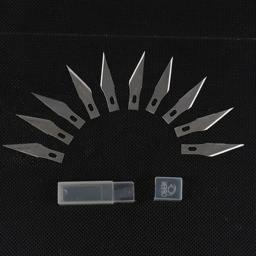 10 pçs lâminas cortador artesanato facas de escultura em madeira gravura antiderrapante metal bisturi faca peças do telefone móvel pcb reparação ferramentas manuais - Image 3