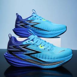 Tênis de Corrida Masculino Marathon com Placa de Carbono, Esportivo, Respirável, Leve, Confortável, Tênis Atlético Feminino Chunta - Image 2
