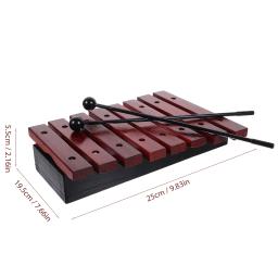Piano de oito notas xilofone para crianças, brinquedos infantis, maletes, percussão, de madeira, instrumentos musicais, 8 notas - Image 3