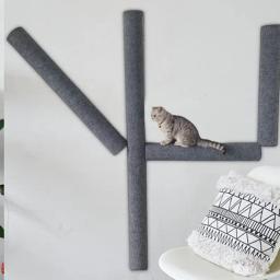 Wall Mount Cat Scratcher Pad, auto-adesivo, Brinquedos interativos, Scratcher Vertical, pequeno, médio Pet Supplies - Image 5