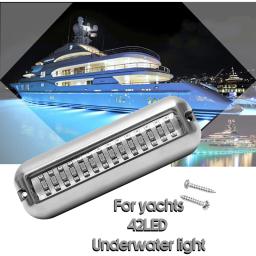 Luz LED subaquática para barco marinho, Luzes de lancha, Iluminação de navegação, 42 LED, 10-30VDC, 1 Pc - Image 2