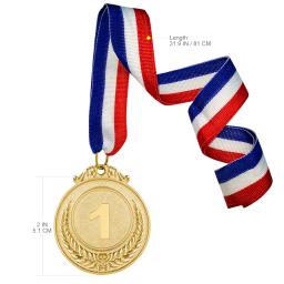 3 medalhas de prêmio do metal do estilo bronze da prata do ouro dos pces com fita do pescoço para acadêmicos dos esportes ou qualquer diâmetro da competição 5.1cm pequeno - Image 6