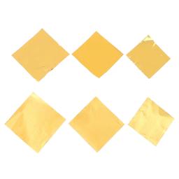 100 pcs/pacote de ouro folha de alumínio doces chocolate cookie embrulhando estanho papel festa diy metal gravação presente embalagem artesanato papel - Image 2