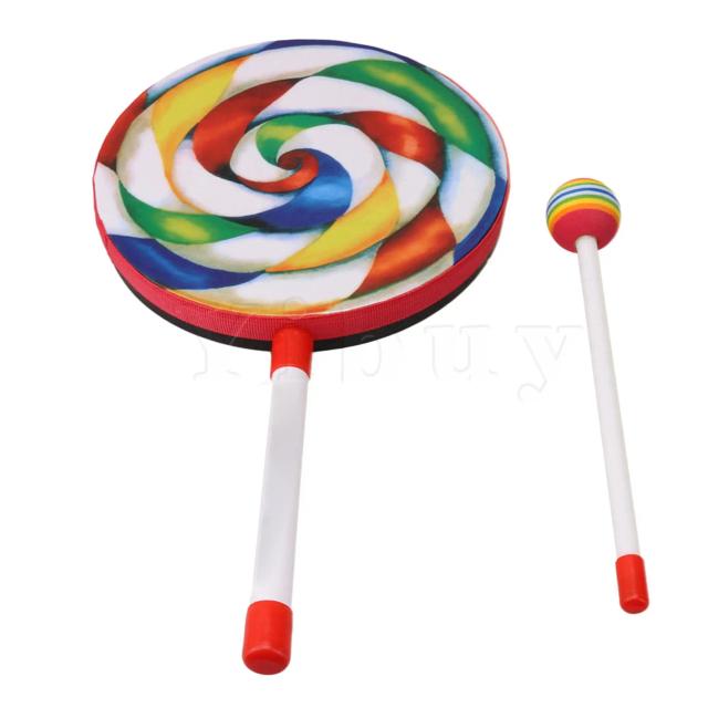 Yibuy 7.9 Polegadas Instrumento Musical de Percussão em Forma de Mão com Baqueta para Educação Infantil