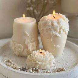 Para Diversão Rattan Flores Silicone Candle Mold Forma de Gesso Escultura Arte Aromaterapia Gesso Decoração Para Casa Mold Wedding Gift - Image 6