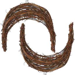 Rattan Garland Vine Branch, Wreath Artesanato, DIY Flor Material, Lua Ferro Fazendo Anéis, 2 Pcs - Image 1