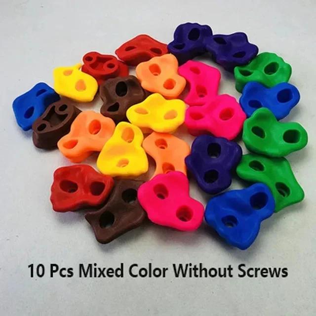 Pedras de Escalada para Crianças, Pedras de Escalada de Parede de Madeira, Brinquedos, Jogo de Playground, Hand Feet Hold Kit, 10pcs por conjunto - Image 1