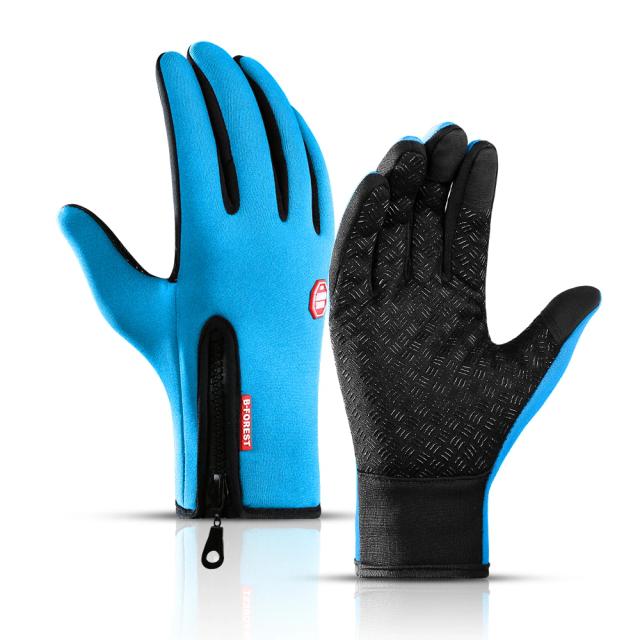Luvas de Ciclismo de Inverno com Suporte para Pulsos e Tela Sensível ao Toque - Antiderrapantes e à Prova de Vento para Esportes ao Ar Livre