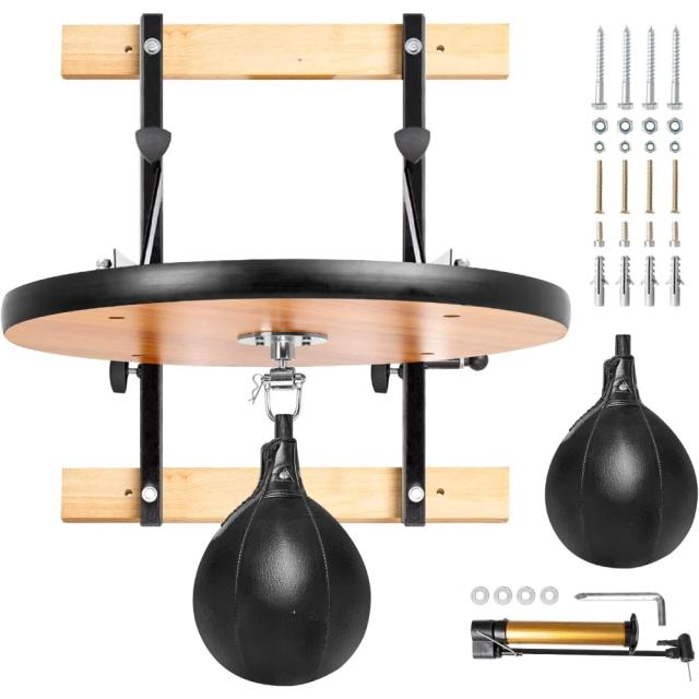 Equipamento de Treinamento de Boxe com Bola de Perfuração Ajustável para Montagem na Parede e 2 Bolas de Velocidade de 24"