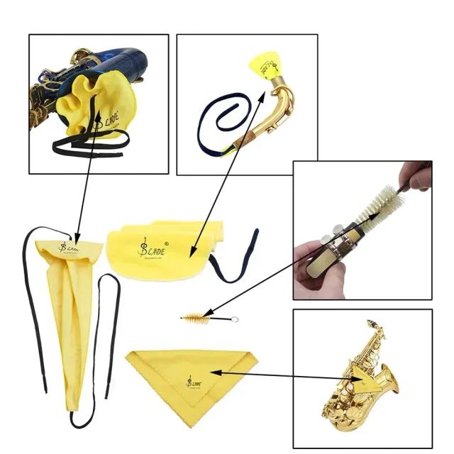 Kit Premium de Limpeza para Instrumentos de Sopro: Saxofone, Clarinete e Flauta com Alta Qualidade para Cuidados Superiores