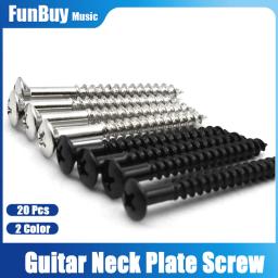 Parafusos De Montagem De Metal Para Guitarra Elétrica, Placa De Pescoço, Acessórios, 4.8x45mm, 20Pcs - Image 1