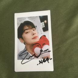 Cartões fotográficos Cha EunWoo autografados, 3 polegadas, K-POP coleção, 2023 - Image 4