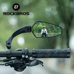 ROCKBROS Espelho de Bicicleta Guiador Retrovisor Ajustável Espelhos retrovisores refletores de visão ampla para ciclismo acessórios para bicicletas - Image 1