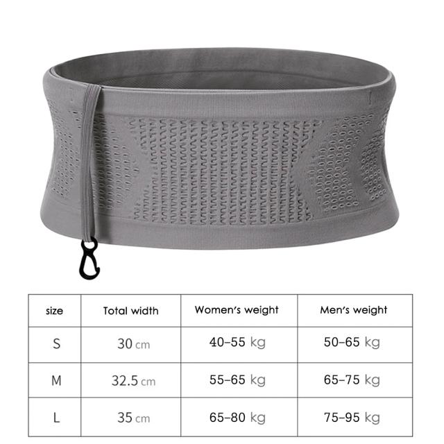 Bolsa de Cintura Unissex Invisível para Corrida e Ginástica com Compartimento para Dinheiro e Celular