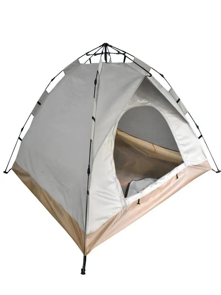 1 2 3 4 pessoa automática barraca de acampamento ao ar livre caminhadas ciclismo família equipe parque carro pérgola praia churrasco awing auto condução abrigo - Image 1