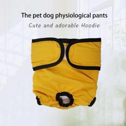 Animal de estimação calças fisiológicas ajustável prendedor fita elástica lavável à prova dcrotch água algodão virilha cachorro calças menstruais fralda sanitária - Image 4
