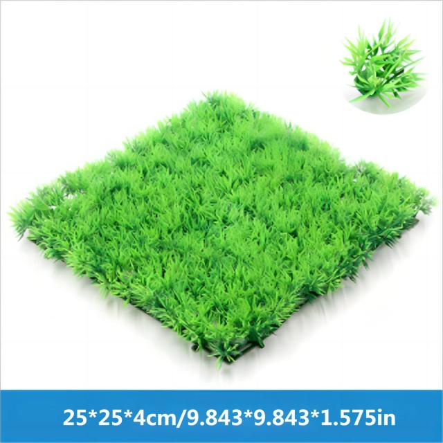 Decoração de Aquário Artificial Verde com Plantas Simuladas em ABS - Suprimentos para Paisagismo e Tanque de Peixes, 1 Unidade
