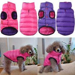 Casaco impermeável espesso para cães, Roupas leves para cães de inverno, Cães pequenos médios e grandes, Casaco Chihuahua, Macacão Bulldog Francês - Image 1