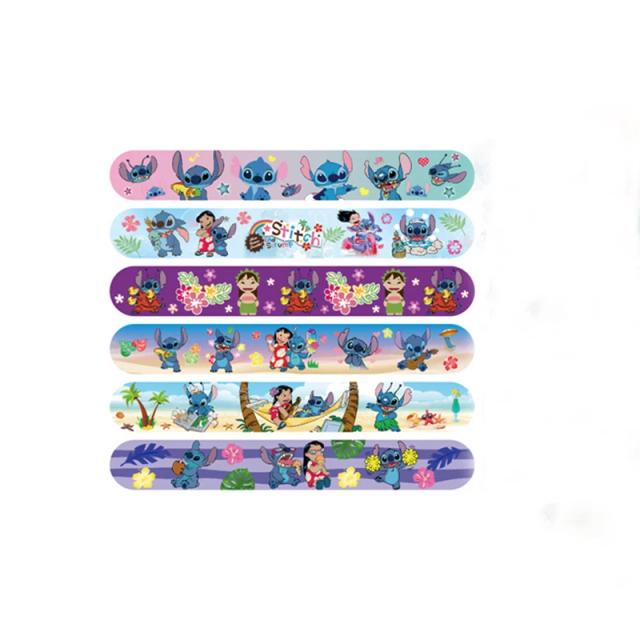Pulseiras de Desenhos Animados em Estilo Anime com Figuras de Stitch - Kits de 6 e 12 Peças para Brincadeiras e Festas de Aniversário Infantil