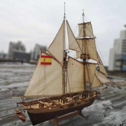 Kits modelo do navio para crianças, brinquedos do enigma do barco, presente do Natal, 1:100 - Image 2