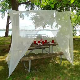 Grande Branco Outdoor Camping Mosquito Net, à prova de insetos, protetor, respirável e portátil Quarto, Rede e Tenda Uso - Image 5