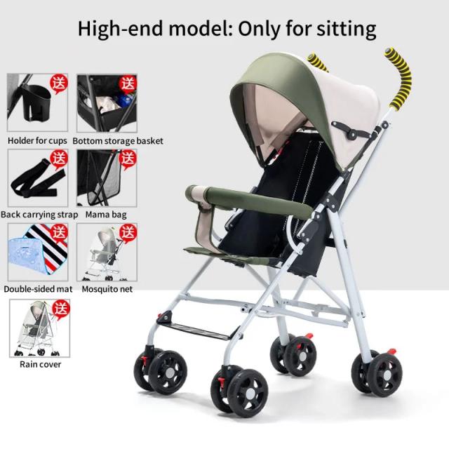 Carrinho de Bebê Guarda-Chuva Dobrável Portátil 6-36 meses