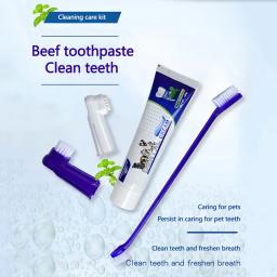 Kit de Controle Tártaro para Animais de Estimação, Creme Dental, Escova Dental, Kit Cuidados Odontológicos para Gato, Limpeza Dentes, Grooming Suprimentos, 4PCs - Image 4