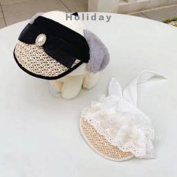 Chapéu De Proteção Solar Para Animais De Estimação, Cachorro Pequeno, Gato, Peluche, Corda Ajustável, Fotografia, Viagem, Aniversário, Suprimentos De Cachorro, Verão - Image 1