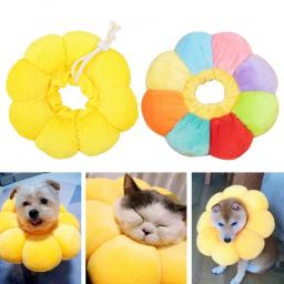 Colar de proteção ajustável para animais de estimação, gato e cão, pescoço Cone Supply, girassol - Image 2