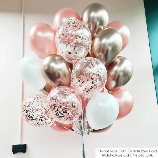Conjunto Completo de Louça Descartável Rose Gold para Aniversário Feminino: Placas, Copos, Guardanapos e Banner Decorativo