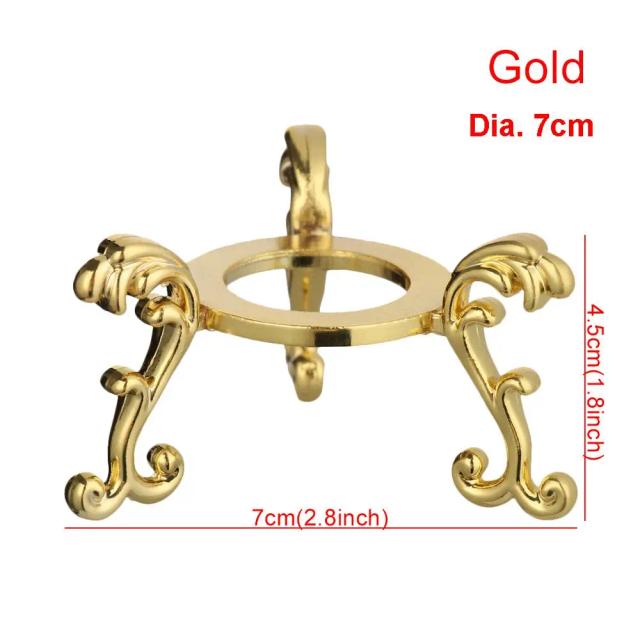 Estatueta de Bola de Cristal com Base de Metal - Display Elegante para Artesanato e Decoração de Desktop, Ideal para Fotografia