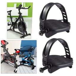 Exercício bicicleta pedais com alças ajustáveis, Fitness equipamentos, acessórios, 1 par - Image 4
