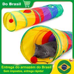 Túnel para Gatos Brinquedos Dobráveis para Gatos de Estimação Treinamento de Gatinhos Túnel de brinquedo divertido interativo entediado para cachorro, gatinho, coelho, tubo de túnel para brincar - Image 1