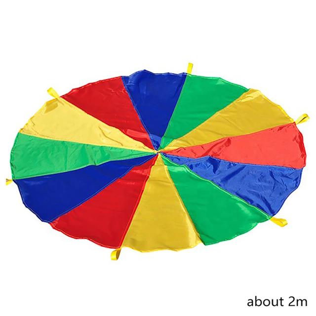 Brinquedo para Crianças com Paraquedas Arco-Íris e Jogo de Bater o Mole, Diversão ao Ar Livre para Meninos e Meninas, Ideal para Trabalho em Equipe e Jardinagem