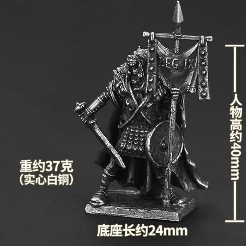 Armadura de Arqueiros Medievais em Metal e Estatueta de Samurai: Mini Modelo Estático de Soldado Cobre para Colecionadores da Idade Média