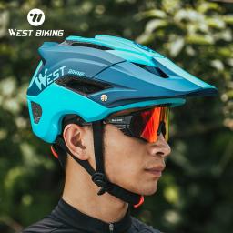 West Biking-Capacete Viseira de Ciclismo para Homens e Mulheres, Leve, MTB, Corrida de Bicicleta, Modular, Cara Completa, Motocicleta - Image 1